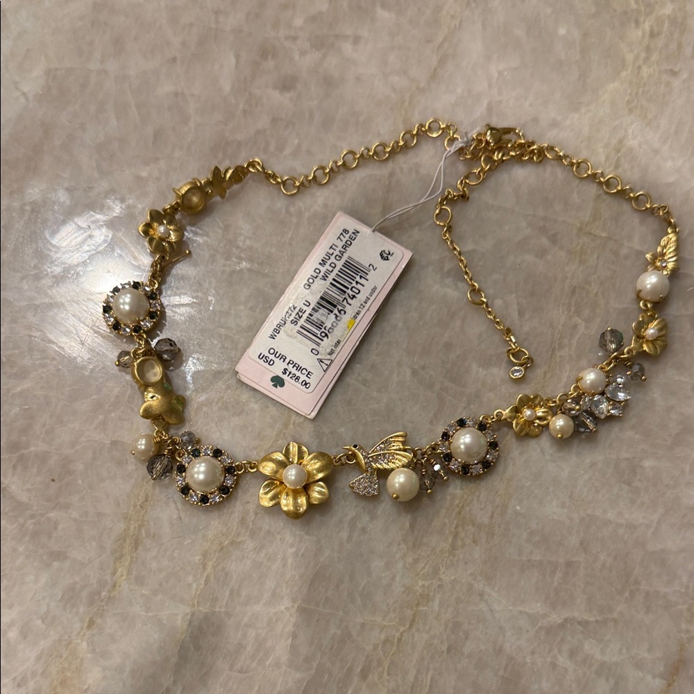 Kate Spade Elegant Gold and Pearl Necklace!